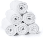 JENNY DENIAL 100% Cotton Super Soft & absorvent White Hand Towel | Face Towel | Wash Basin | Kitchen Towel | Spa | Saloon Small and Medium Size Combo Pack of