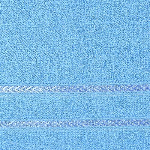 JENNY DENIAL 100% Cotton Hand Towels Set of 06 Soft & Super Abosrbent for Kitchen, Bathroom (425 GSM) Multi Color (Size 14 * 21 Inch)
