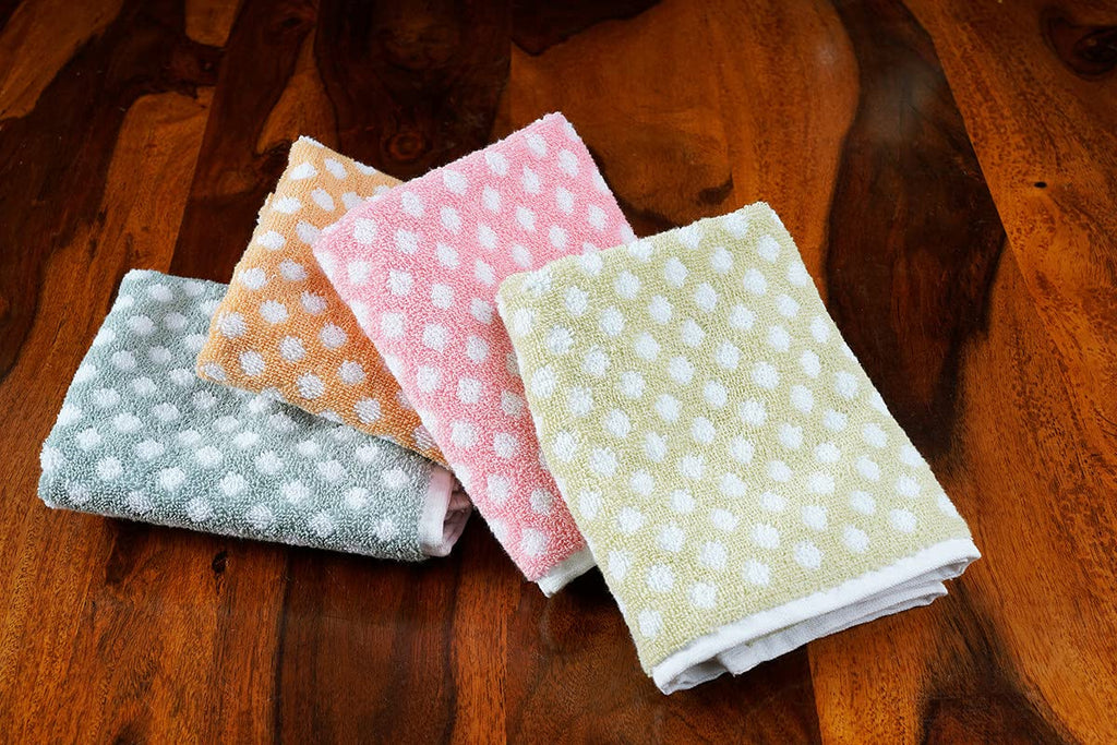 JENNY DENIAL Cotton Hand Towels Set of 4 Soft & absorbant (450 GSM Size 14 * 21 Inch) Medium