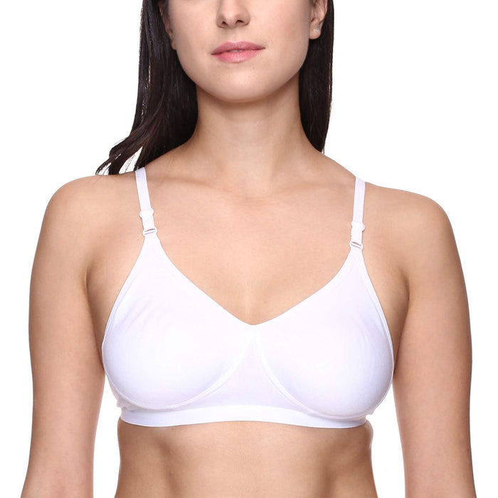 SCTC 100% Cotton Girls/Women's Everyday Wire Free (Non Wire) Non Padded B-Cup Seamless | T-Shirt | Full Coverage Bra Pack of 1 Color:: (May be Vary)