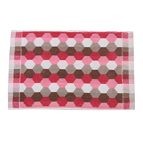 JENNY DENIAL 100% Cotton Velvet Hand Towel Set Size (14 * 21) Inch Multicolor
