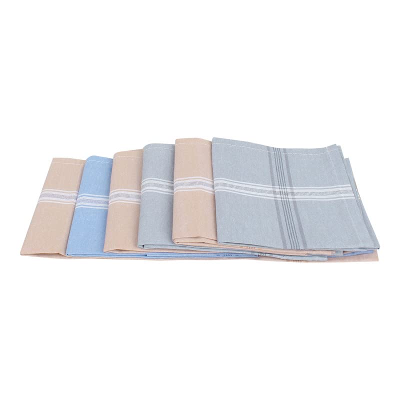 JENNY DENIAL 100% Cotton Multicolor Handkerchief/Rumal for men and boys Big size XXL Size 48 * 48 Cm Plain design Combo Pack