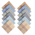 JENNY DENIAL 100% Cotton Multicolor Handkerchief/Rumal for men and boys Large as XXL Size 48 * 48 Cm Checked design Combo Pack
