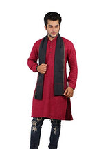 100% pure Cotton Black Gamcha/Gomasa for Men 300 GSM handloom printed (size :: Full size) Stole angocha
