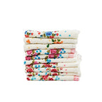 JENNY DENIAL 100% Cotton Velvet Face Towel Set of 12 Soft & Absorbent (Size:: Small) Floral Print