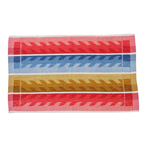 JENNY DENIAL 100% Cotton Velvet Hand Towel Set Size (14 * 21) Inch Multicolor