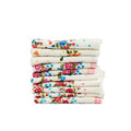 JENNY DENIAL 100% Cotton Velvet Face Towel Set of 12 Soft & Absorbent (Size:: Small) Floral Print