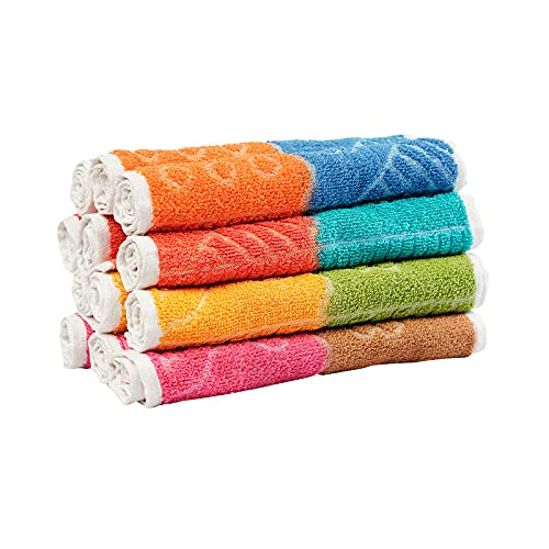 JENNY DENIAL Cotton Small Size Hand Towels Set of 12 Soft & Super Absorbent for Kitchen 250 GSM Size 10 * 17 Inch
