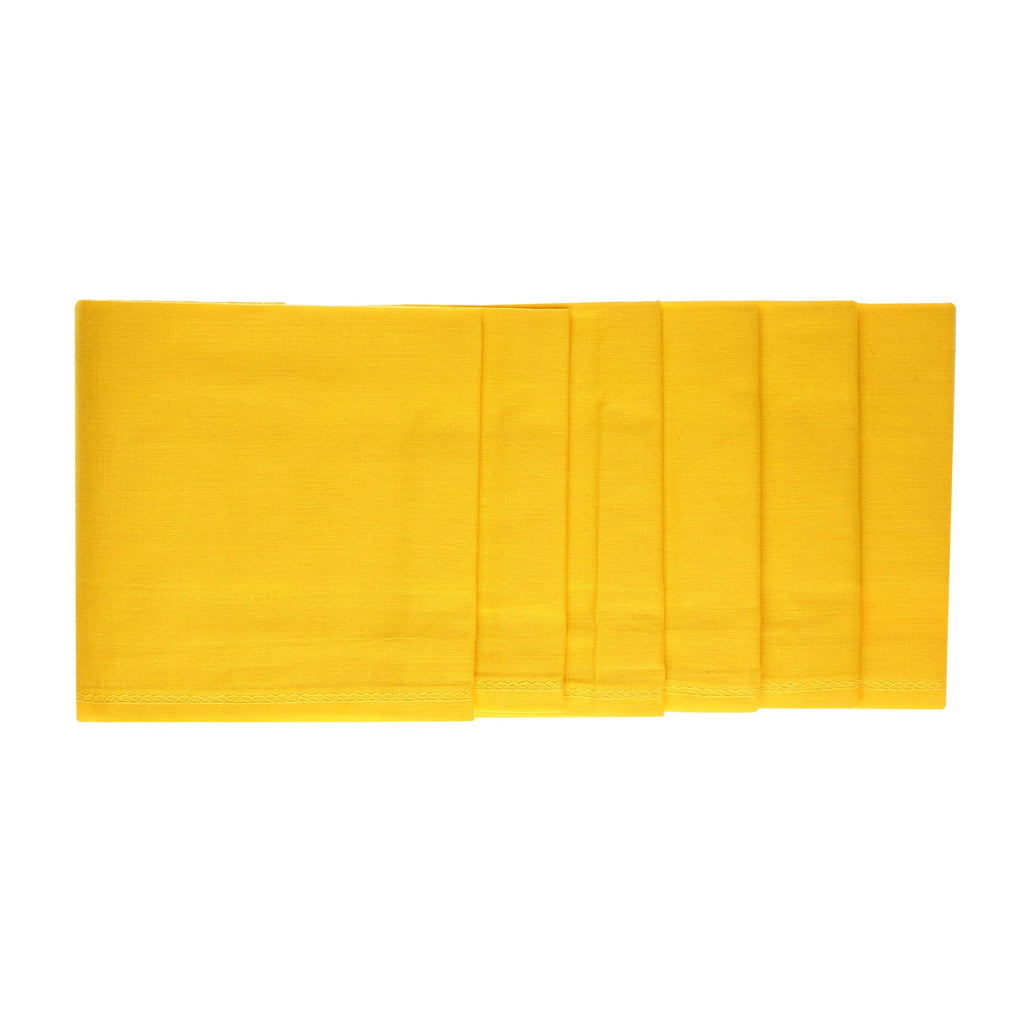 JENNY DENIAL 100% cotton Yellow handkerchief Rumal for men set of 12 pcs (50 * 50 Cm) hankies