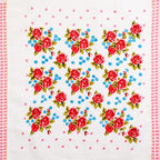 JENNY DENIAL 100% Cotton Velvet Face Towel Set of 12 Soft & Absorbent (Size:: Small) Floral Print