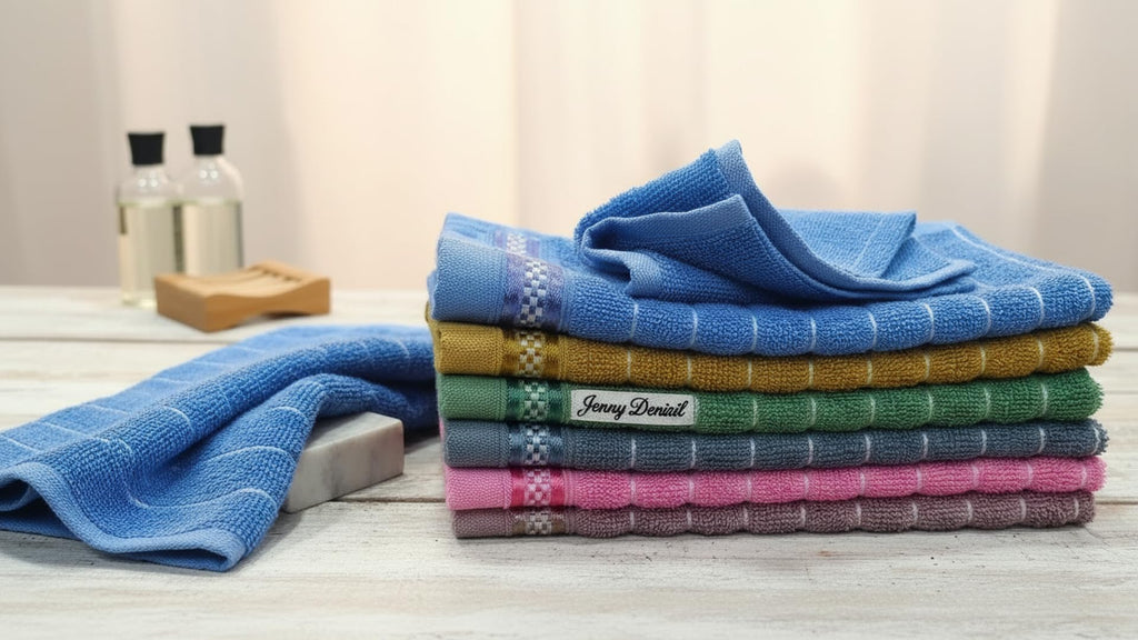 JENNY DENIAL Premium Cotton Bath Towel for Men, Women & Kids | Ultra Soft & Super Absorbent Bathing Towel | Quick Dry, Anti-Bacterial Multi-Purpose Face Towel & Body Towel -Pack of