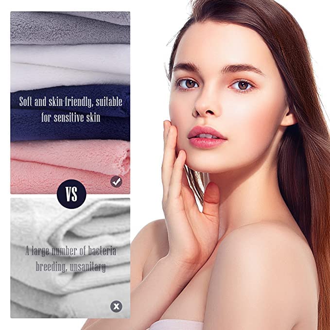 JENNY DENIAL® 250 GSM Microfiber Cotton face Towel Ultra Soft Light Weight and Fully Water Absorbent Small Size (9 * 9inch) Multicolor Combo Pack Set of