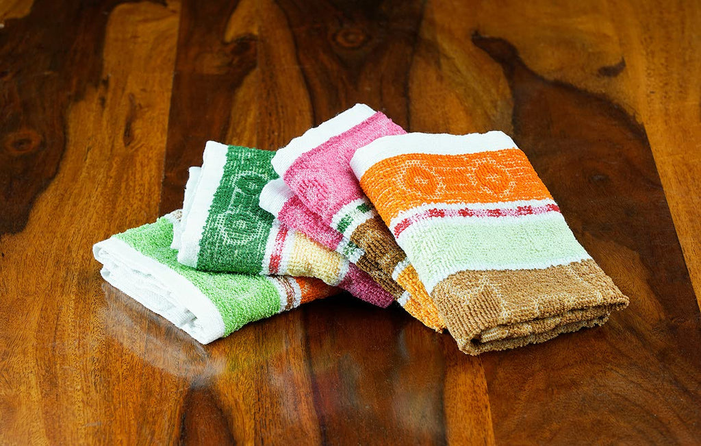 JENNY DENIAL Pure Cotton Hand Towels Set of 12 250 GSM (Size :: Small 10 * 17 Inch)