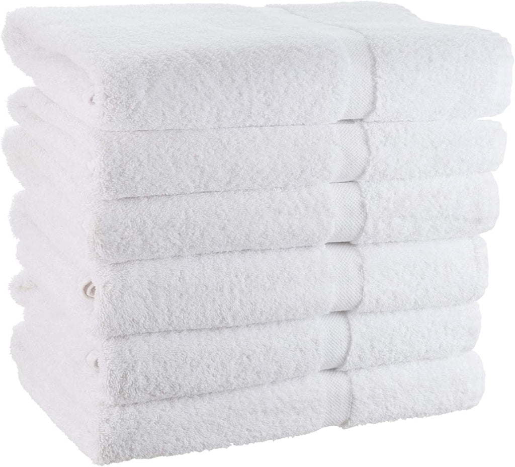 JENNY DENIAL 100% Cotton Super Soft & absorvent White Hand Towel | Face Towel | Wash Basin | Kitchen Towel | Spa | Saloon Small and Medium Size Combo Pack of