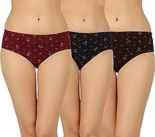 JENNY DENIAL 100% Organic Cotton Panty/Panties/Briefs/Underwear for Women and Girl's (Pack of 3)