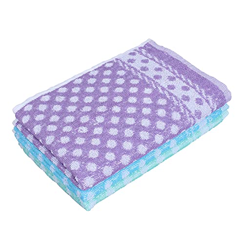 JENNY DENIAL 100% Cotton Hand Towels Set of 4 Soft (325 GSM) Multicolor (Size 14 * 21 Inch) Medium