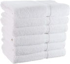 JENNY DENIAL 100% Cotton Super Soft & absorvent White Hand Towel | Face Towel | Wash Basin | Kitchen Towel | Spa | Saloon Small and Medium Size Combo Pack of