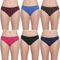 SCTC 100% Cotton Hosiery for Womens Girls Hipster Panties | Panty| Daily Used Combo Pack of 6 Size