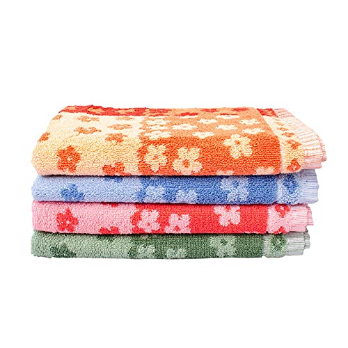 JENNY DENIAL 450 GSM 100% Pure Cotton Soft and Super Absorbent Hand Towels (Multicolour, Medium, 30 x 52 cm) -
