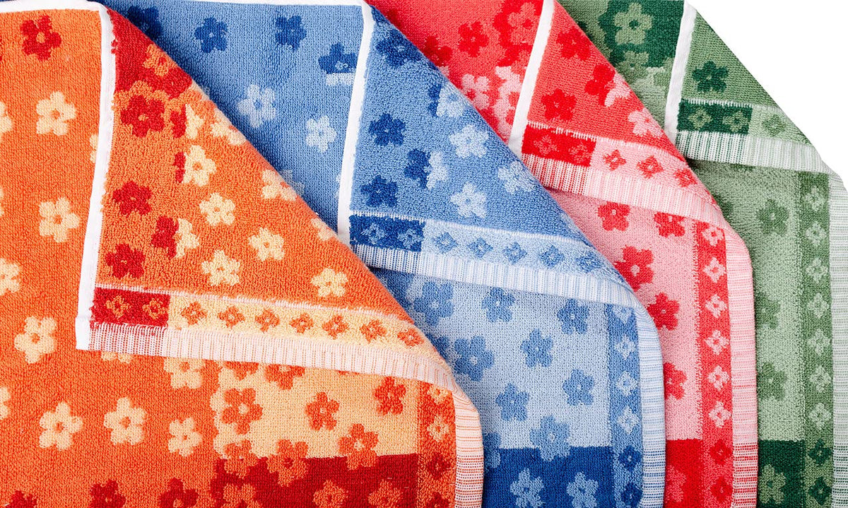 JENNY DENIAL 450 GSM 100% Pure Cotton Soft and Super Absorbent Hand Towels (Multicolour, Medium, 30 x 52 cm) -