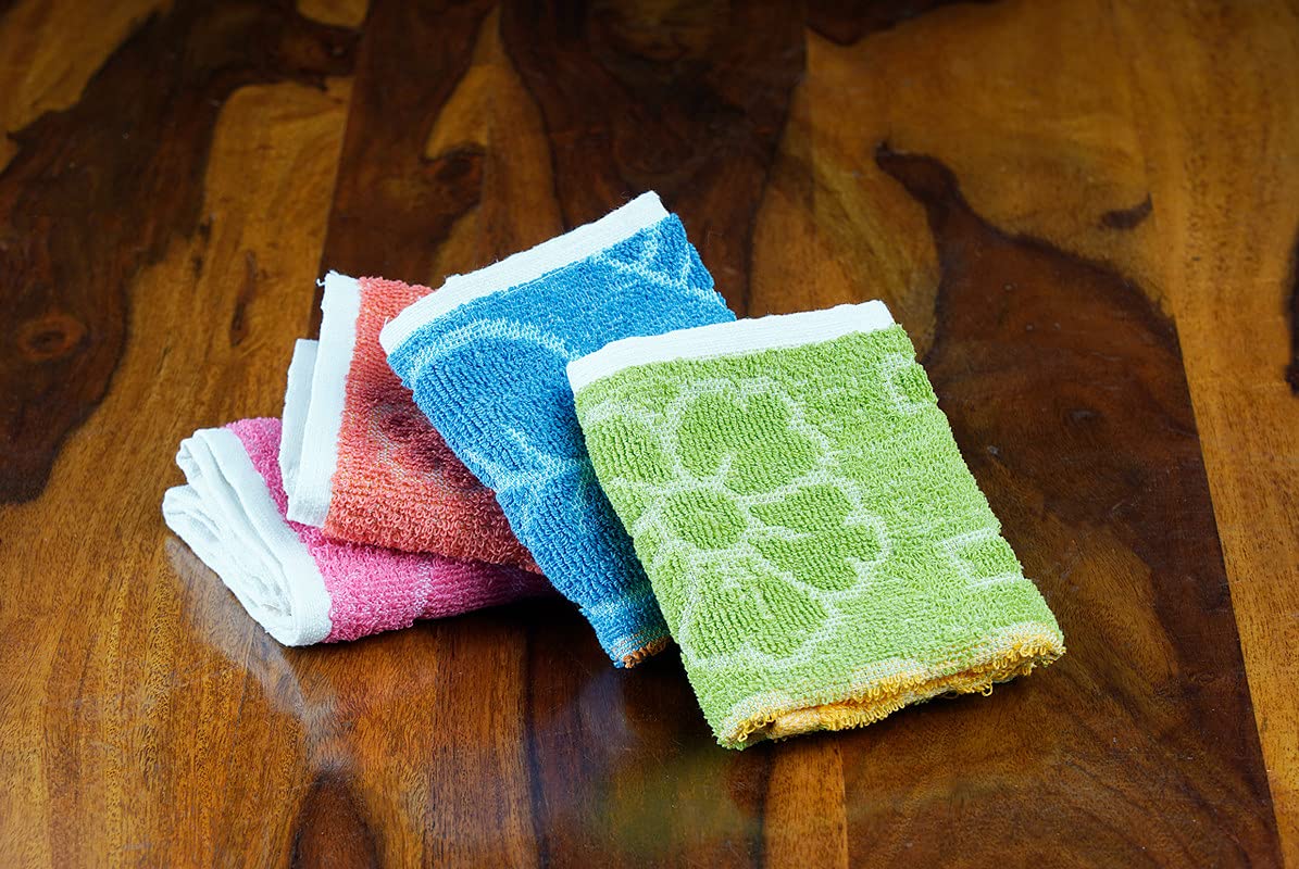 JENNY DENIAL Cotton Small Size Hand Towels Set of 12 Soft & Super Absorbent for Kitchen 250 GSM Size 10 * 17 Inch