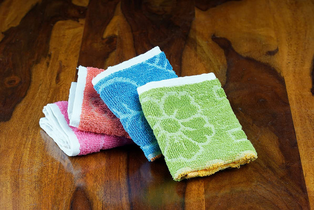 JENNY DENIAL Cotton Small Size Hand Towels Set of 12 Soft & Super Absorbent for Kitchen 250 GSM Size 10 * 17 Inch