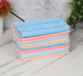 JENNY DENIAL 100% Velvet Cotton Unisex Face Towel 10 * 10 Inch Multicolor Set of 12pc Soft and Super Absorvent Pack