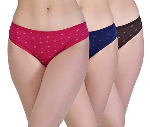 JENNY DENIAL 100% Organic Cotton Panty/Panties/Briefs/Underwear for Women and Girl's (Pack of 3)