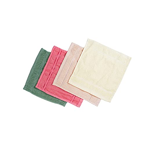 JENNY DENIAL 100% Cotton Zero Twist Face Towel 300 GSM Set of 12 pcs (Small Size :: 27 * 27 cm) Multi Color (12)