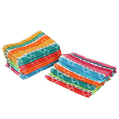 JENNY DENIAL 100% Cotton 275 GSM Hand Napkin Towel Set of Soft Multi Color (Size 11 * 17 Inch)