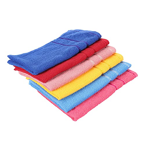 JENNY DENIAL 100% Cotton Hand Towels Set of 06 Soft & Super Abosrbent for Kitchen, Bathroom (425 GSM) Multi Color (Size 14 * 21 Inch)