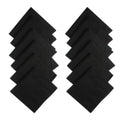 JENNY DENIAL PURE COTTON Black RUMAL/Handkerchief For Men PACK OF 12 (Size 48 * 48 CM) hankies