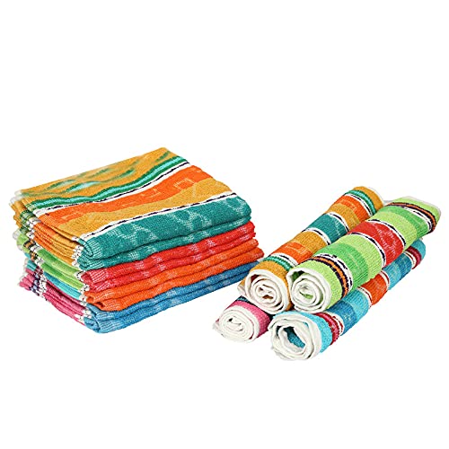 JENNY DENIAL 100% Cotton 275 GSM Hand Napkin Towel Set of Soft Multi Color (Size 11 * 17 Inch)