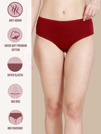 SCTC Women's & Girls Cotton Hipster mid Waist Plain Underwear/Briefs/Panties/Panty Outer Elastic Regular/Everyday/Daily Multicolor Combo Pack of