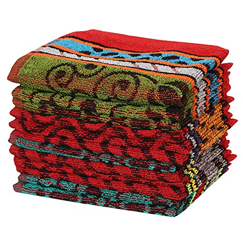 JENNY DENIAL 100% Cotton 275 GSM Hand Napkin Towel Set of Soft Multi Color (Size 11 * 17 Inch)