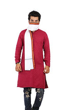 JENNY DENIAL 100% Pure Cotton White Gamcha/Gomasa for Men 300 GSM Handloom Printed (Size :: Full Size) Stole angocha