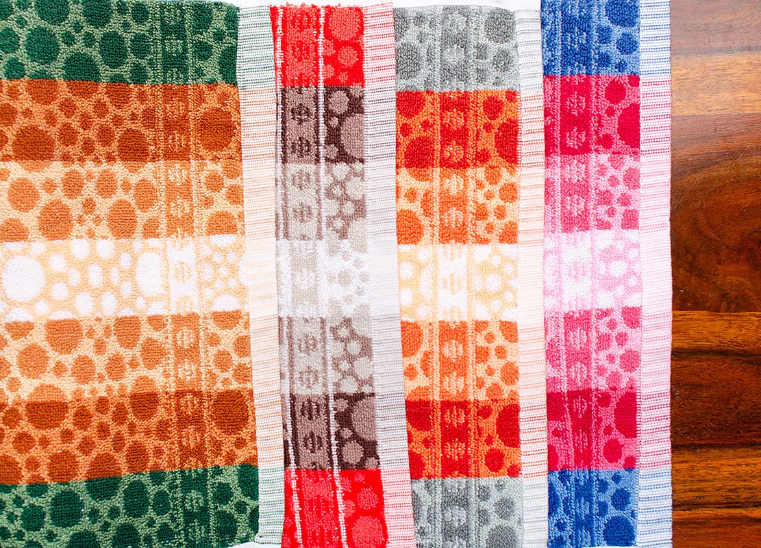 JENNY DENIAL Hand Towels Set of 4 Super Soft 450 GSM Multicolor (Size 14 * 21 Inch) Medium