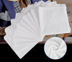 JENNY DENIAL® Men's Pure 100% Cotton Handkerchief/hanky, Big size (50 x 50) cm Pure (White) Rumal for men/gents - combo Pack of 12