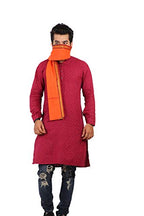 JENNY DENIAL 100% Pure Cotton Saffron Gamcha/Gomasa for Men 300 GSM Handloom Printed (Size :: Full Size) Stole Bhagwa angocha