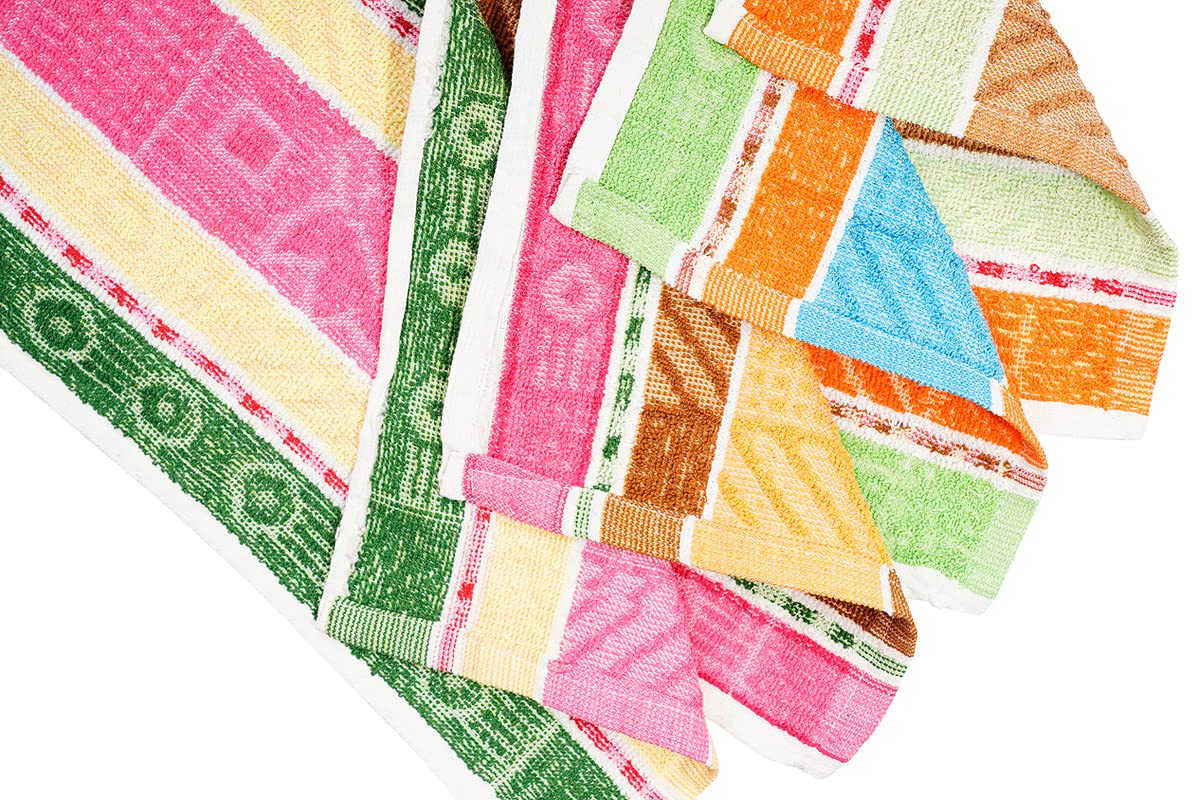 JENNY DENIAL Pure Cotton Hand Towels Set of 12 250 GSM (Size :: Small 10 * 17 Inch)
