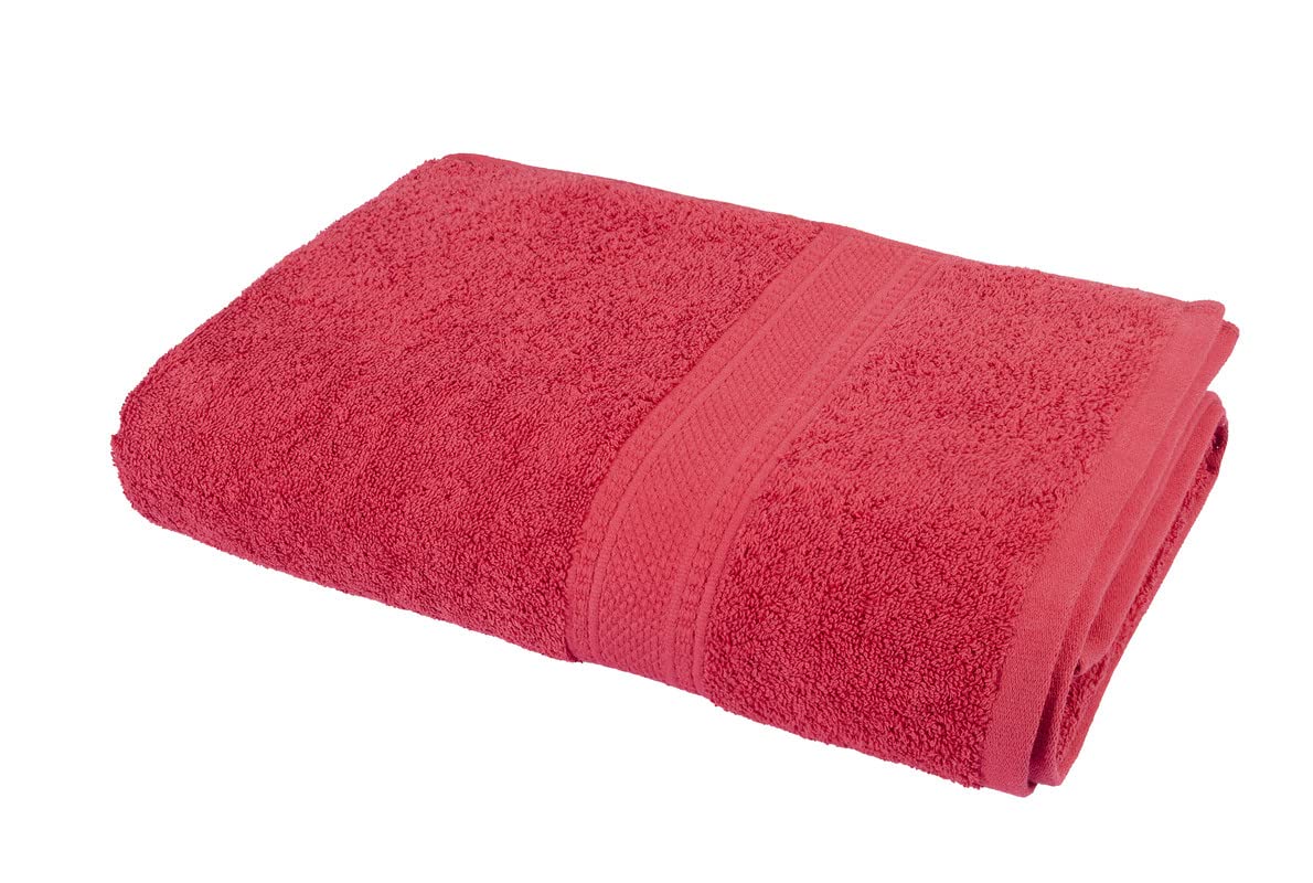 Original Jenny Denial red cotton bath towel product photograph