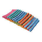 JENNY DENIAL 100% Cotton Napkins Hand Towels Set of 12 Soft & Super Abosrbent (225 GSM) Multi Color (Size 11 * 17 Inch)