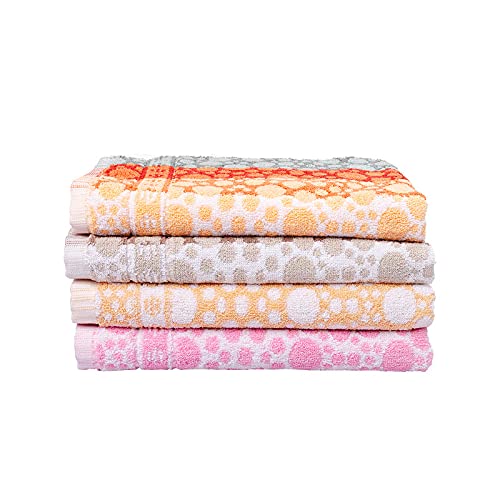 JENNY DENIAL Hand Towels Set of 4 Super Soft 450 GSM Multicolor (Size 14 * 21 Inch) Medium
