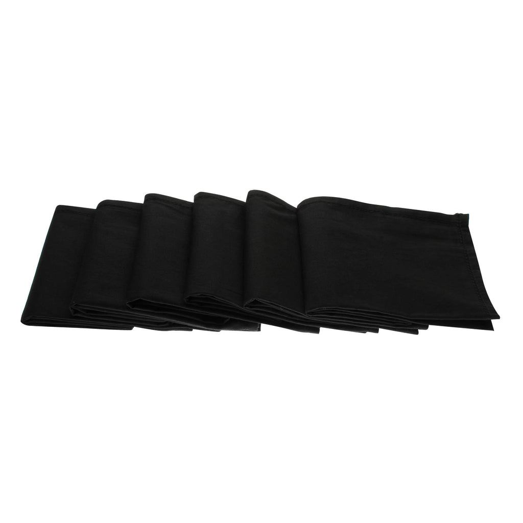 JENNY DENIAL PURE COTTON Black RUMAL/Handkerchief For Men PACK OF 12 (Size 48 * 48 CM) hankies