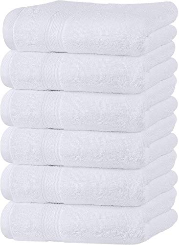 JENNY DENIAL 100% Cotton Hand Towel Set Size (16 * 24) Inch White