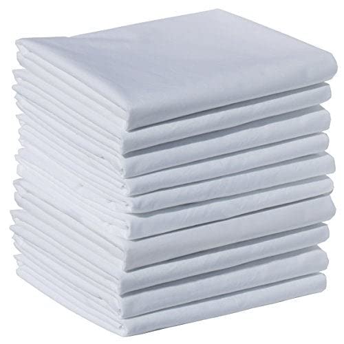 JENNY DENIAL® Men's Pure 100% Cotton Handkerchief/hanky, Big size (50 x 50) cm Pure (White) Rumal for men/gents - combo Pack of 12