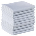 JENNY DENIAL® Men's Pure 100% Cotton Handkerchief/hanky, Big size (50 x 50) cm Pure (White) Rumal for men/gents - combo Pack of 12