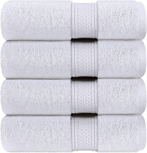 JENNY DENIAL 100% Cotton Hand Towel Set Size (16 * 24) Inch White