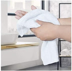 JENNY DENIAL 100% Cotton Super Soft & absorvent White Hand Towel | Face Towel | Wash Basin | Kitchen Towel | Spa | Saloon Small and Medium Size Combo Pack of