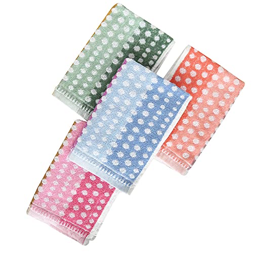 JENNY DENIAL 100% Cotton Hand Towel Set of 4 Soft Multi Color 375 GSM (Size 14 * 21 Inch)